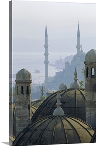 Suleymaniye complex overlooking the Bosphorus, Istanbul, Turkey image thumbnail