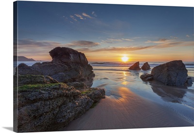 Sun Setting Over Sango Bay Beach In Mid-Summer, Durness, Scotland