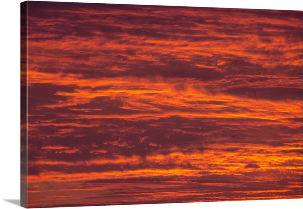 Sunrise cloudscape, Kgalagadi Transfrontier Park, South Africa, Africa