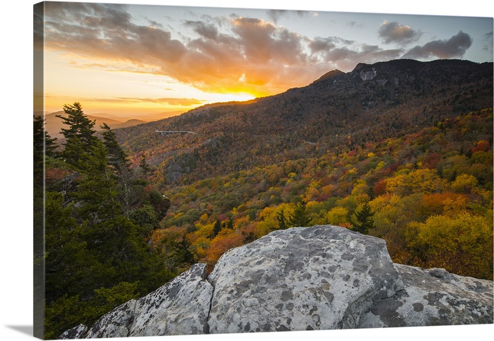 Sunset and autumn color at Grandfather Mountain, North Carolina Wall Art, Canvas  Prints, Framed Prints, Wall Peels Great Big Canvas