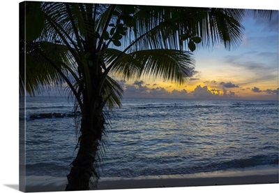 Sunset at Savannah Beach, Christ Church, Barbados, West Indies, Caribbean