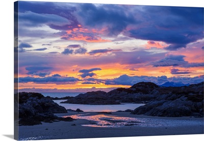 Sunset Over Ardtoe Bay, Ardnamurchan Peninsula, Lochaber, Highlands, Scotland