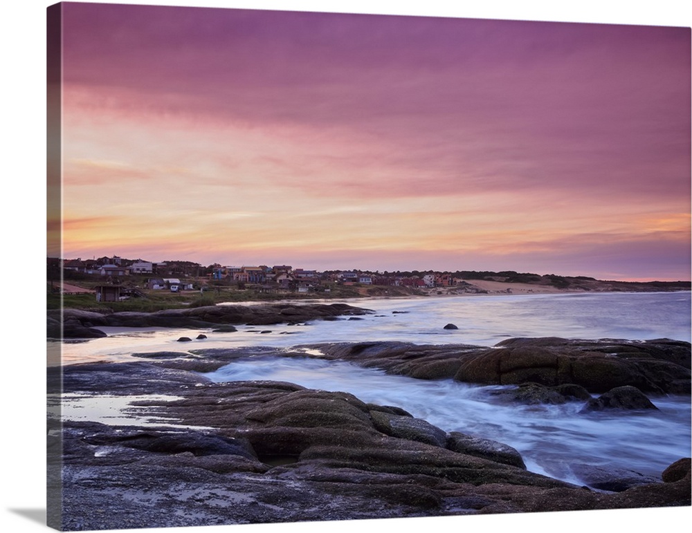 Sunset over Punta del Diablo, Rocha Department, Uruguay, South America