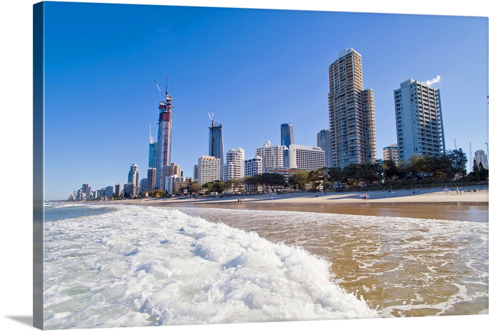 Surfers Paradise beach and high rise buildings, the Gold Coast, Queensland, Australia