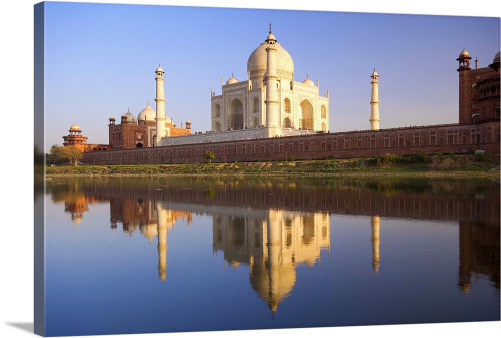 Taj Mahal, reflected in the Yamuna River, Agra, Uttar Pradesh, India