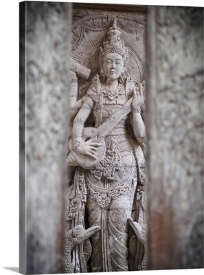 Temple carving, Ubud, Bali, Indonesia