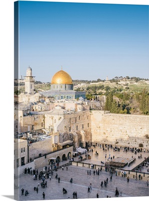 Temple Mount, Dome of the Rock, Redeemer Church and Old City in Jerusalem, Israel