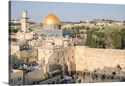 Temple Mount, Dome of the Rock, Redeemer Church and Old City in Jerusalem, Israel