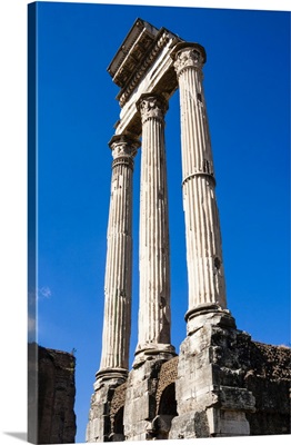 Temple Of Castor And Pollux, Tempio Dei Dioscuri, Roman Forum, Rome, Lazio, Italy