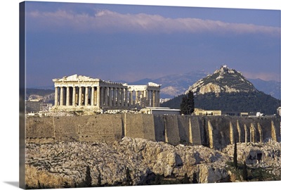 The Acropolis, and Lykabettos Hill, Athens, Greece, Europe