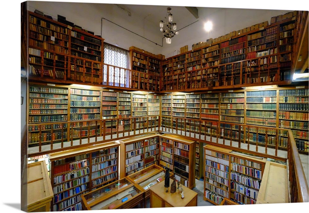 The ancient library Monastery of Santa Maria de la Real, Majorca, Balearic Islands, Spain