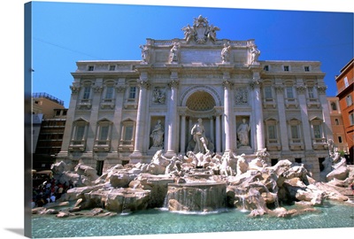 The Baroque style Trevi Fountain, Rome, Lazio, Italy