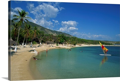 The beach at the Kyona Beach Club, Haiti, West Indies, Caribbean