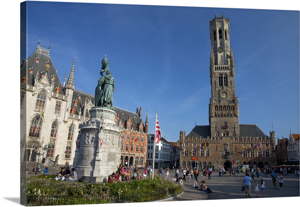 The Belfry (Belfort Tower), Markt Square, Bruges, UNESCO World Heritage Site, West Flanders, Belgium, Europe