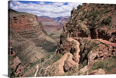 The Bright Angel Trail, beneath the South Rim, Grand Canyon National Park, Arizona