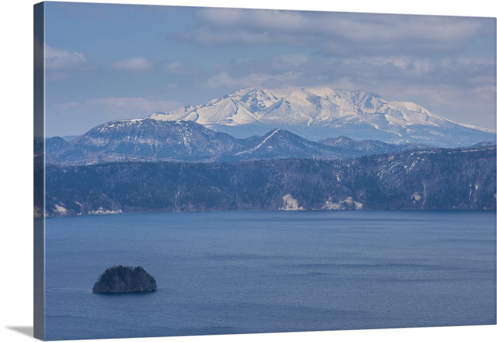 The caldera of Lake Mashu, Akan National Park, Hokkaido, Japan