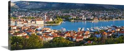 The Cathedral of St. Lawrence and the harbour at sunrise, Trogir, Croatia