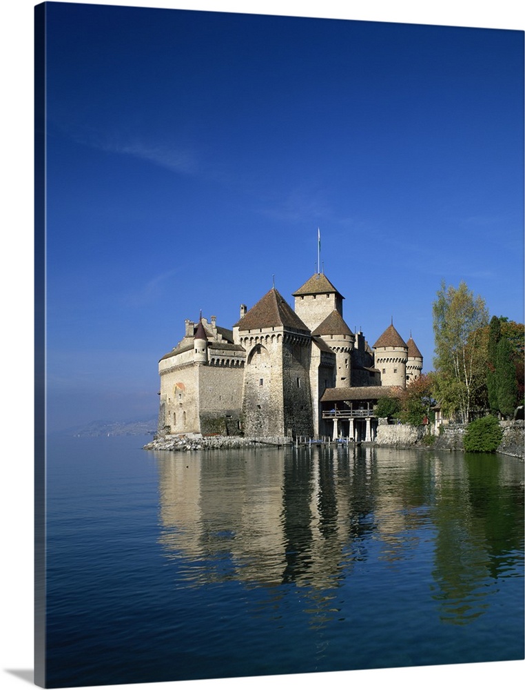 The Chateau de Chillon on Lake Geneva, Switzerland