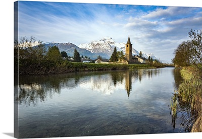 The church of Sils-Baselgia in Lower Engadine, Switzerland