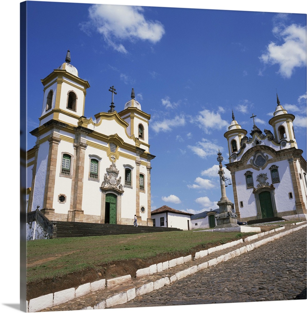 The churches of Sao Francisco, Minas Gerais state, Brazil