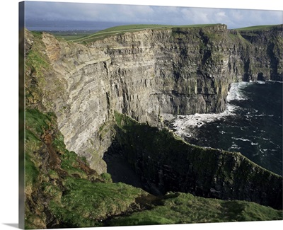 The Cliffs of Moher, looking towards Hag's Head from O'Brian's Tower, Munster, Eire