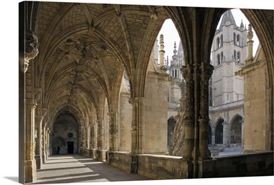 The cloisters, Leon Cathedral, Leon, Castilla y Leon, Spain