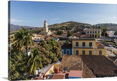 The Convento de San Francisco and Plaza Mayor, Trinidad, Cuba, West Indies, Caribbean