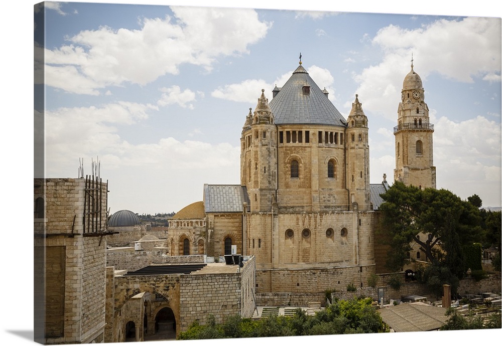 The Dormition Church on Mount Zion, Jerusalem, Israel, Middle East.