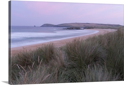 The dunes and beach at Constantine Bay, Cornwall, England