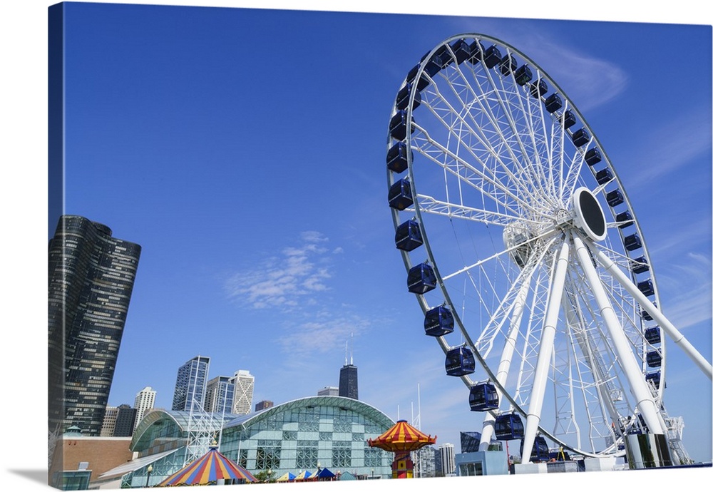 The ferris wheel on Navy Pier, Chicago, Illinois, United States of America, North America