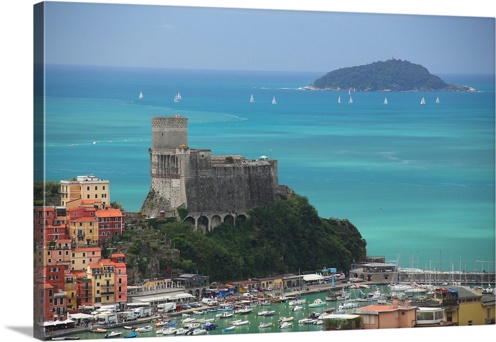 The fortress of Lerici, coast of Liguria, Italy