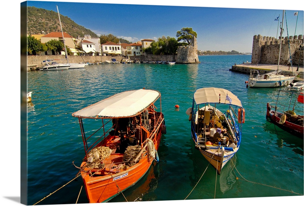 The harbour of Nafpaktos, central Greece, Greece