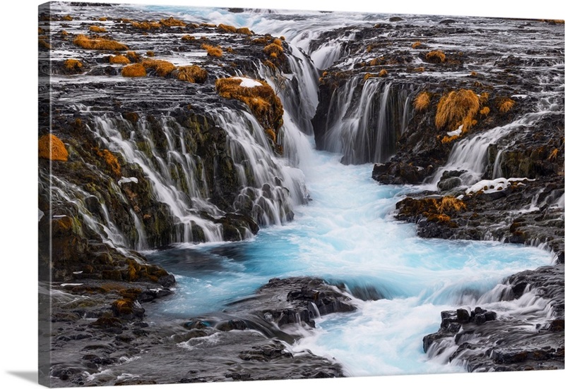 Harding Waterfall The Incredibly Details Of The Famous Bruarfoss Waterfall, Cold Winter ...