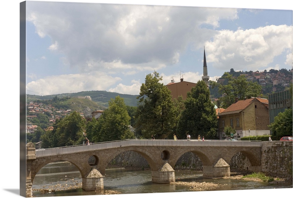 The Latin Bridge, across the River Miljacka, Sarajevo, Bosnia, Bosnia-Herzegovina