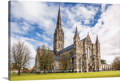 The magnificent Salisbury cathedral, Salisbury, Wiltshire, England