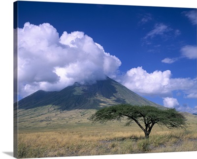 The Masai's holy mountain, Tanzania, East Africa, Africa