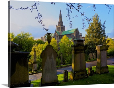 The Necropolis, view towards The Cathedral of St. Mungo, Glasgow, Scotland