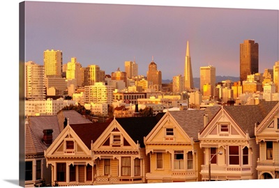 The Painted Ladies, Victorian houses on Alamo Square, San Francisco, California