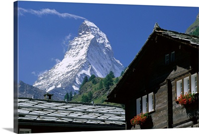 The peak of the Matterhorn mountain, Zermatt, Valais, Swiss Alps, Switzerland
