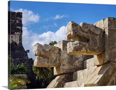 The Platform Of The Eagles And Jaguars, Chichen Itza, Yucatan, Mexico