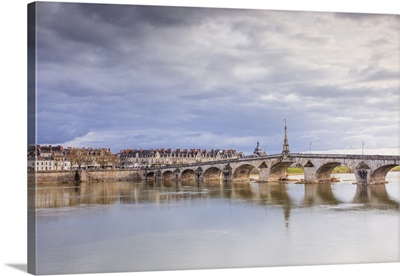 The Pont Jacques-Gabriel across the River Loire in Blois, France