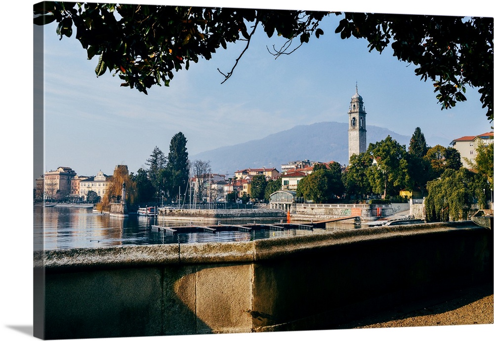 The port area of Pallanzo, Lake Maggiore, Piedmont, Italian Lakes, Italy