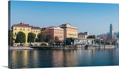 The port area of Pallanzo, Lake Maggiore, Piedmont, Italian Lakes, Italy