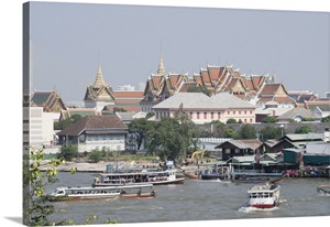 The Royal Palace with the Chao Phraya river, Bangkok, Thailand image thumbnail