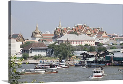 The Royal Palace with the Chao Phraya river, Bangkok, Thailand