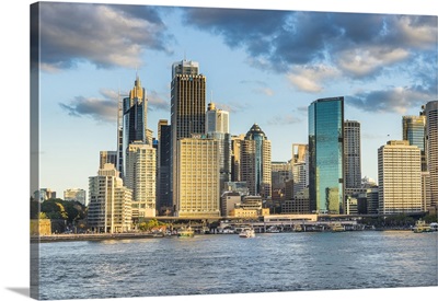 The skyline of Sydney at sunset, New South Wales, Australia
