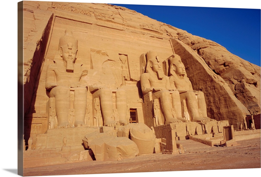 The Temple of Re-Herakhte for Ramses II which was moved when the Aswan High Dam was built, Abu Simbel, Egypt