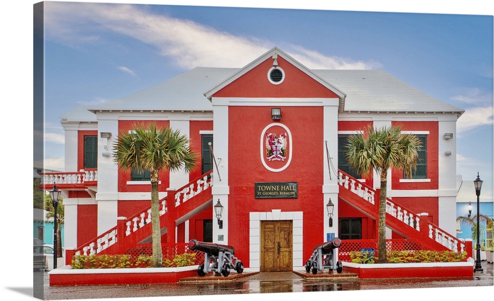 The Town Hall, built in 1782, at St. George's, the original capital of Bermuda, Bermuda, North Atlantic, North America