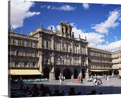 The Town Hall in the Plaza Mayor, Salamanca, Castilla y Leon, Spain