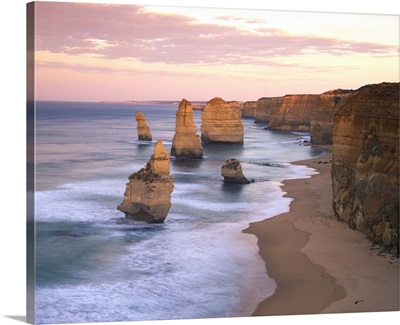The Twelve Apostles along the coast on the Great Ocean Road in Victoria, Australia
